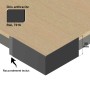Angle sortant de terrasse en aluminium