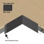 Angle rentrant de terrasse en aluminium
