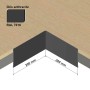 Angle rentrant de terrasse en aluminium