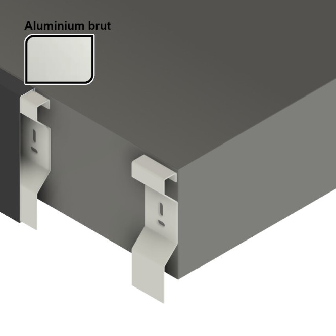 Patte de fixation pour bandeau en aluminium