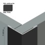 Angle extérieur en aluminium