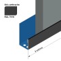 Rail de départ en aluminium - Bardage