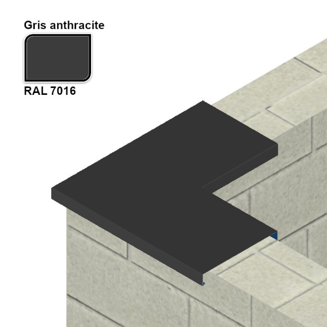 Couvertine d'angle en aluminium