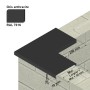 Couvertine d'angle en aluminium