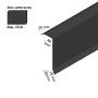 Habillage de rive en aluminium