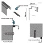 Profil goutte d'eau droit en aluminium