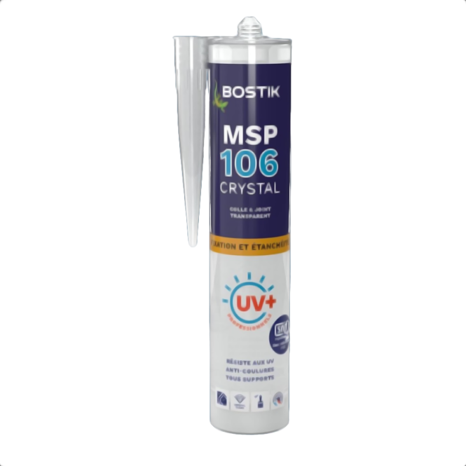 BOSTIK MSP 106 CRYSTAL (Transparent) - Hybride polymères colle & joint