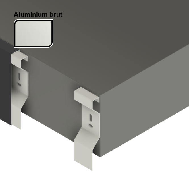 Patte de fixation pour bandeau en aluminium