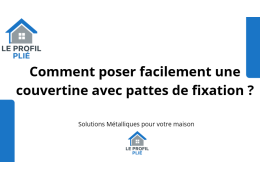 Tutoriel vidéo : Comment poser une couvertine en aluminium avec des pattes de fixation ?